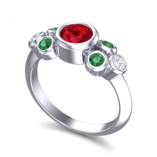 Modern Bezel Bindu Ring