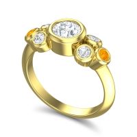 Modern Bezel Bindu Ring