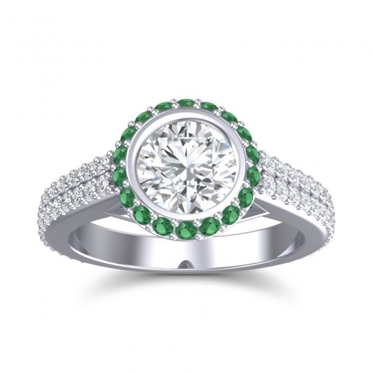 Halo Bezel Pave Kupa Ring