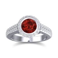 Halo Bezel Pave Kupa Ring