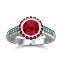 Halo Bezel Pave Kupa Ring