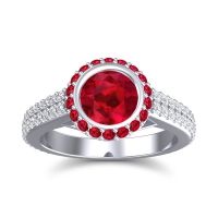 Halo Bezel Pave Kupa Ring