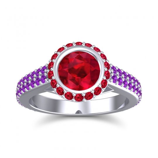 Halo Bezel Pave Kupa Ring