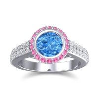 Halo Bezel Pave Kupa Ring
