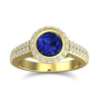 Halo Bezel Pave Kupa Ring