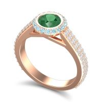 Halo Bezel Pave Kupa Ring