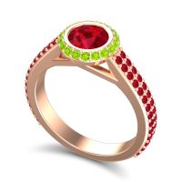 Halo Bezel Pave Kupa Ring