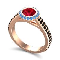Halo Bezel Pave Kupa Ring