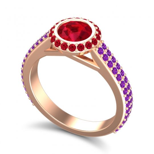 Halo Bezel Pave Kupa Ring