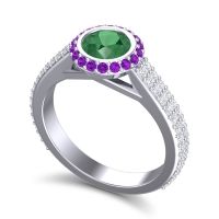 Halo Bezel Pave Kupa Ring