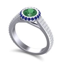 Halo Bezel Pave Kupa Ring