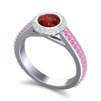 Halo Bezel Pave Kupa Ring