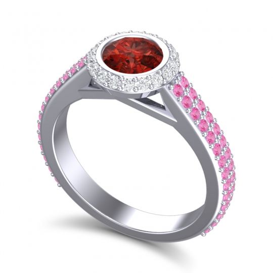 Halo Bezel Pave Kupa Ring