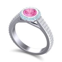 Halo Bezel Pave Kupa Ring