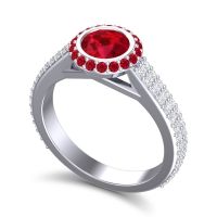 Halo Bezel Pave Kupa Ring