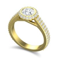 Halo Bezel Pave Kupa Ring