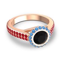 Halo Bezel Pave Kupa Ring