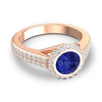 Halo Bezel Pave Kupa Ring