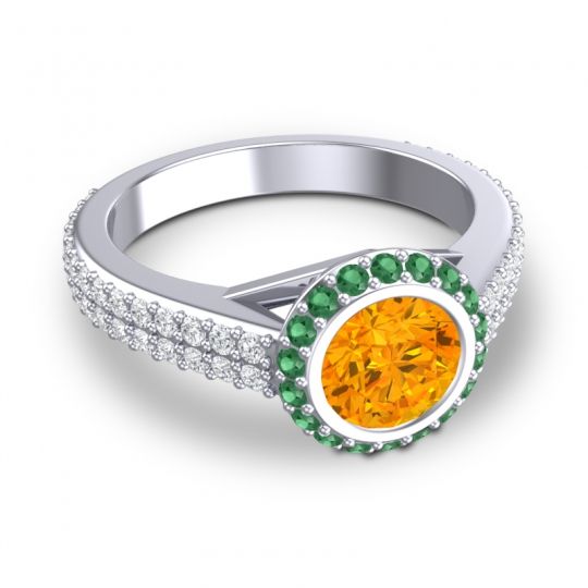 Halo Bezel Pave Kupa Ring