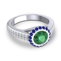 Halo Bezel Pave Kupa Ring