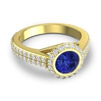 Halo Bezel Pave Kupa Ring