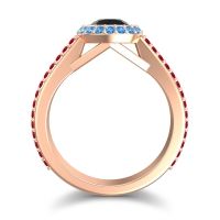 Halo Bezel Pave Kupa Ring