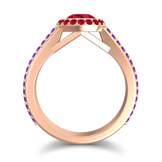 Halo Bezel Pave Kupa Ring