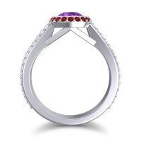 Halo Bezel Pave Kupa Ring