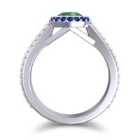 Halo Bezel Pave Kupa Ring