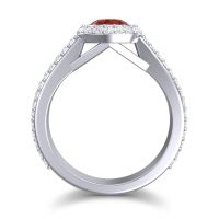 Halo Bezel Pave Kupa Ring