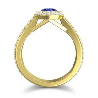 Halo Bezel Pave Kupa Ring