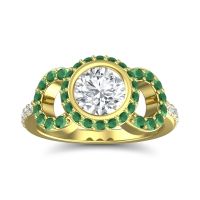 Halo Bezel Pave Dharman Ring
