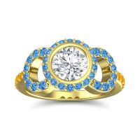 Halo Bezel Pave Dharman Ring