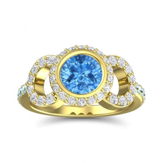 Halo Bezel Pave Dharman Ring
