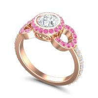 Halo Bezel Pave Dharman Ring