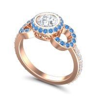 Halo Bezel Pave Dharman Ring