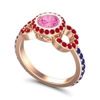 Halo Bezel Pave Dharman Ring