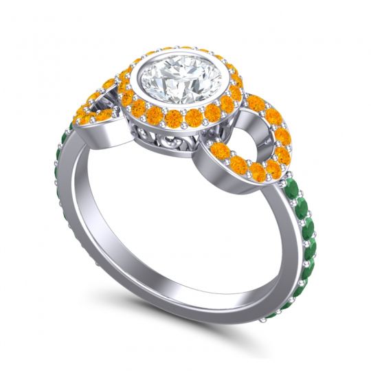 Halo Bezel Pave Dharman Ring