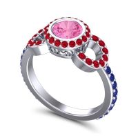 Halo Bezel Pave Dharman Ring