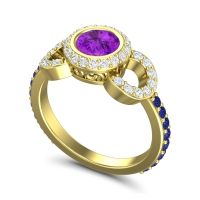 Halo Bezel Pave Dharman Ring