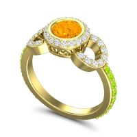 Halo Bezel Pave Dharman Ring