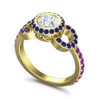 Halo Bezel Pave Dharman Ring