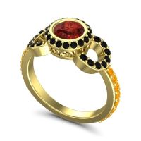 Halo Bezel Pave Dharman Ring