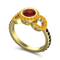 Halo Bezel Pave Dharman Ring