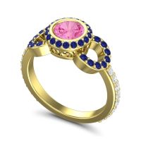 Halo Bezel Pave Dharman Ring