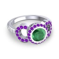 Halo Bezel Pave Dharman Ring