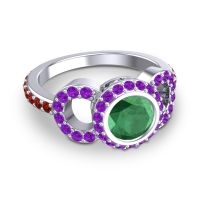 Halo Bezel Pave Dharman Ring