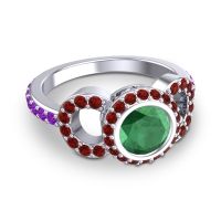 Halo Bezel Pave Dharman Ring