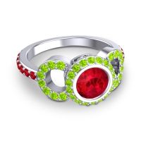 Halo Bezel Pave Dharman Ring
