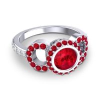 Halo Bezel Pave Dharman Ring